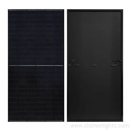 16bb 590W Half Cell Black Solar Panels with CE TUV 30-Years Warranty